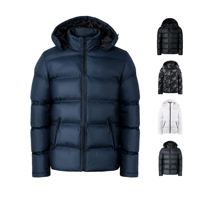 Cotton-padded jacket Men's Jacket Amazon TEMU plus size Men's Cotton-padded Jacket Imitation Down Jacket Waterproof Outdoor Jacket Thickened