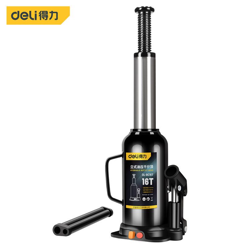 得力工具DL-BC16T调杆液压千斤顶立式千斤顶 机械起重工具16T