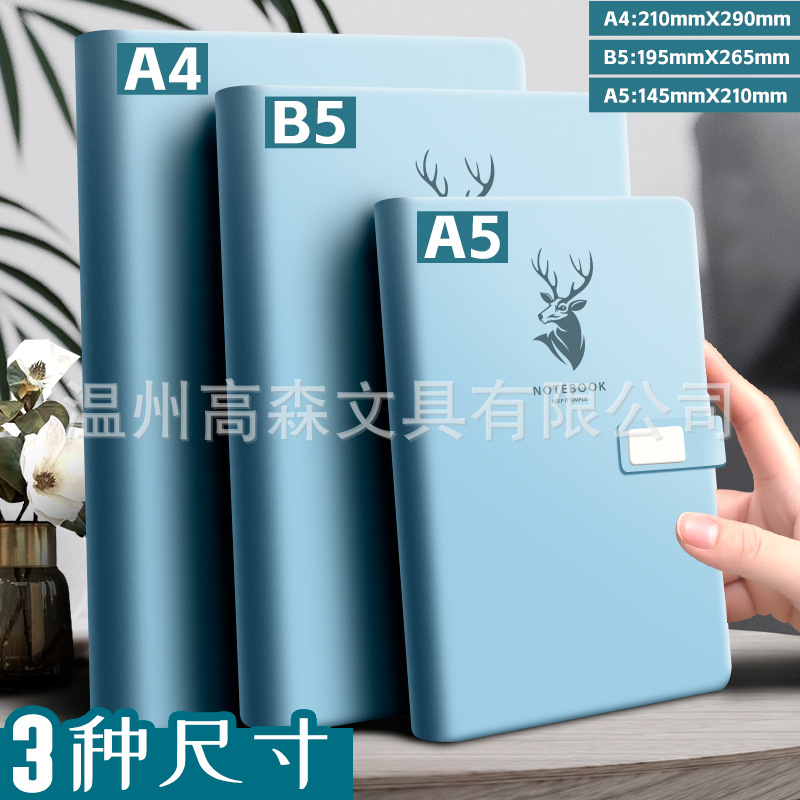 a4笔记本定制加厚大号商务高档记事本商务工作用办公会议记录本