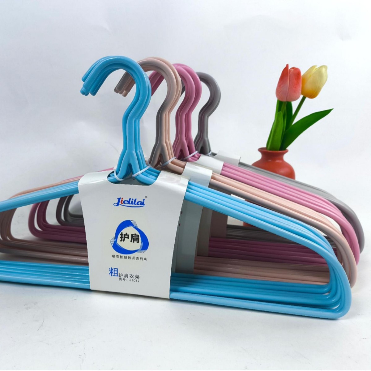 Jelilai 성인 옷걸이 두꺼운 옷 옷걸이 랙 가정용 옷 옷걸이 미끄럼 방지 Tracless 지원