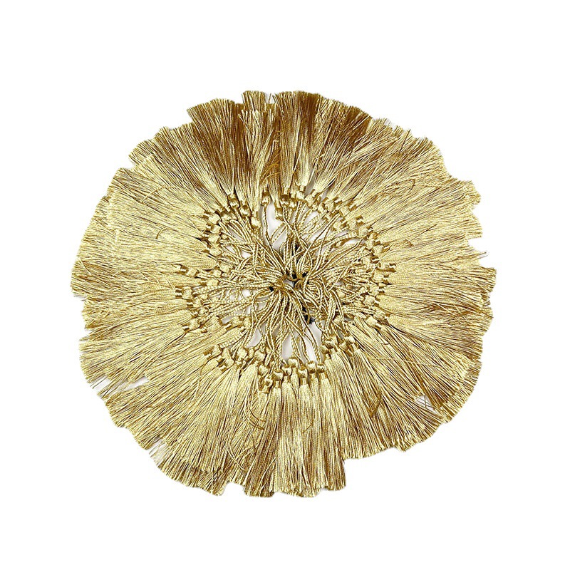 メーカーの現物の金色の流蘇穂の工芸品はしおりの扇子のペンダントを飾って穂のレースの補助材料の卸売りをつります。|undefined