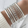 Fashionable universal bracelet, set, European style, internet celebrity, wholesale