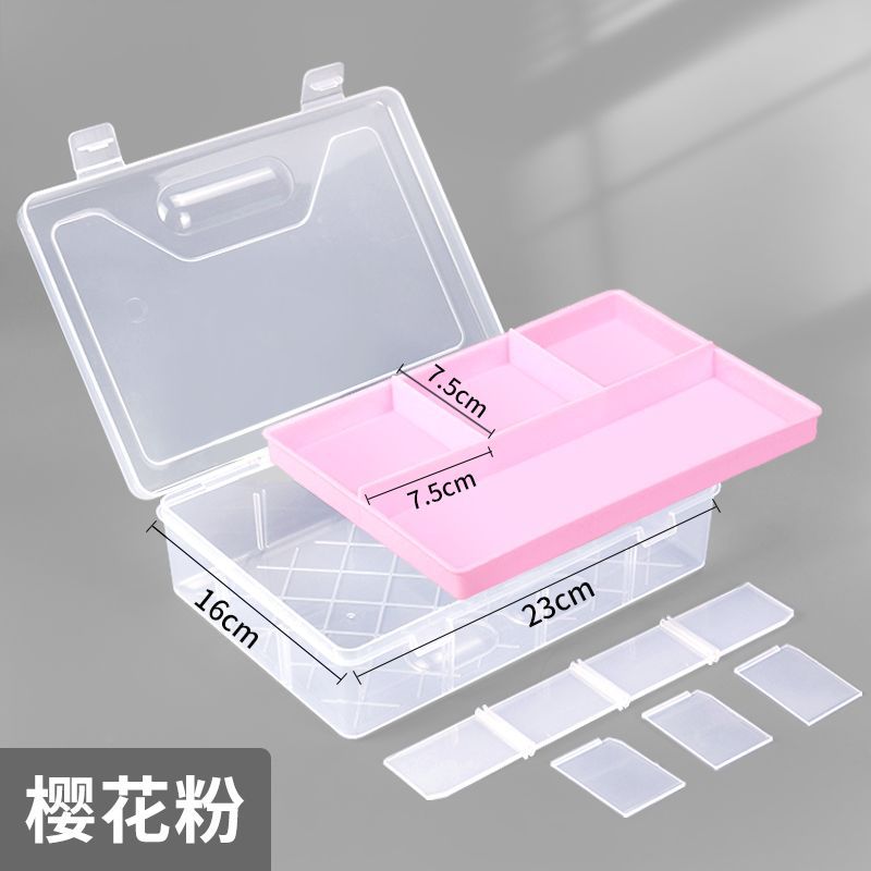 Caja de lápices de doble capa (polvo interior)