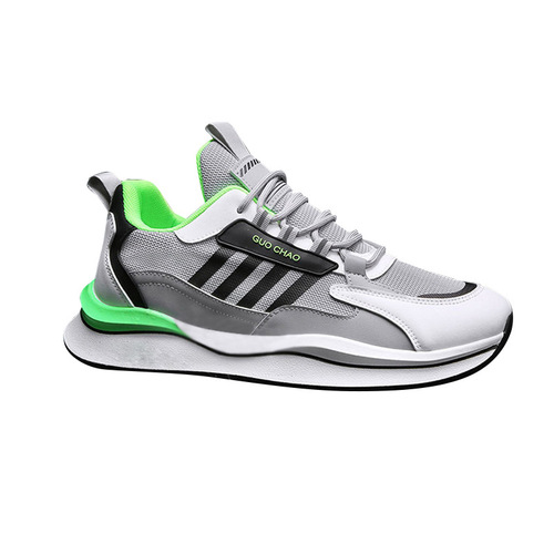 Men's sports shoes spring new running shoes fashionable men's casual trendy shoes men's fly woven breathable casual men's shoes