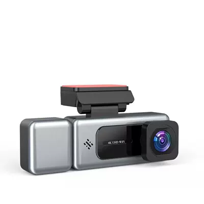 High-definition triple-camera dashcam with interior and exterior, front, rear, left, and right panoramic views, equipped with WiFi and in-car reversing camera (Driving recorder)