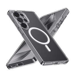 适用三星s25ultra精孔透明磁吸手机壳s26magsafe防摔保护套24硬壳