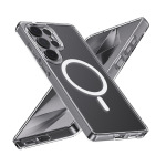 适用三星s25ultra精孔透明磁吸手机壳s26magsafe防摔保护套24硬壳