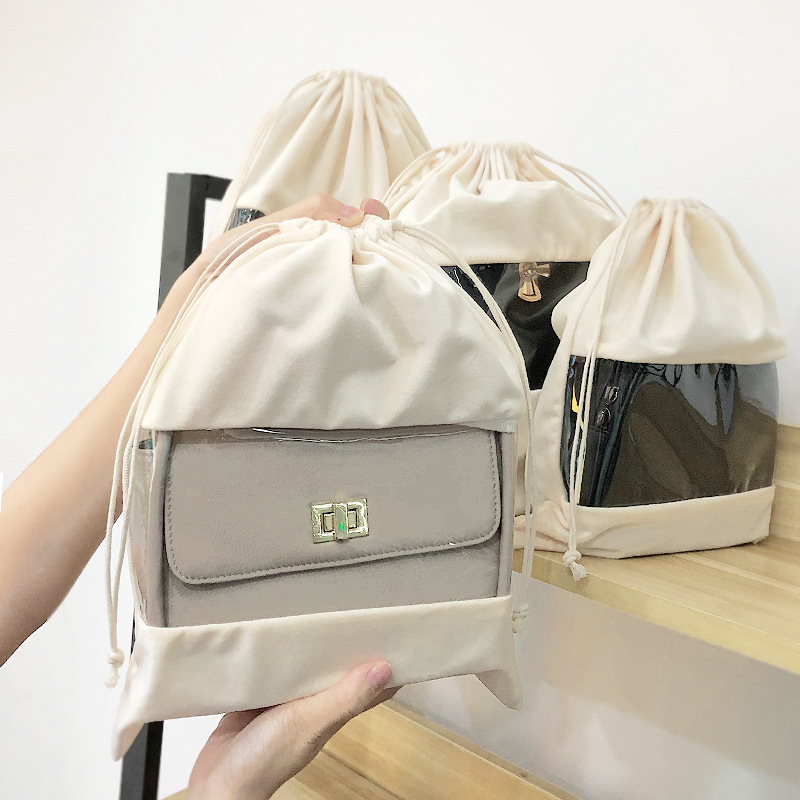 Transparent Bag Storage Pouch, Luxury Large and Small Leather Bag Protector, Shoe Drawstring Closure Organizer, Dustproof Bag Wholesale