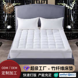 学生宿舍可折叠防滑床垫简约方格保护席梦思加厚软垫四季通用床褥