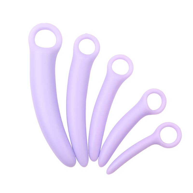 Progressive Vaginal Dilator Trainer Set, TPE, Manual Spasm Relief, Pink Size 5 — detail image 2