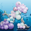 Balloon suitable for photo sessions, set, evening dress, decorations, suitable for import, mermaid