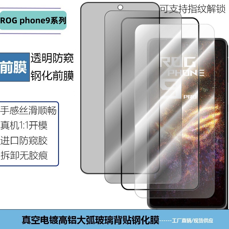 Suitable for Asus Rog9Pro Mobile Phone Tempered Film Frosted Privacy Film Phone9 Transparent Rear Camera Sticker