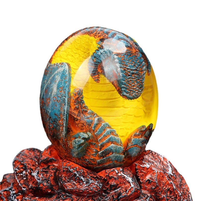 Huevo de Dragón de Lava de Resina Decorativo