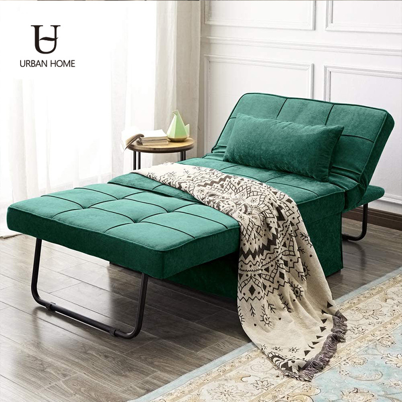 Amazon multifuncional sofá individual se puede acostar o sentar, simple ajustable respaldo sala de estar sofá cama de oficina