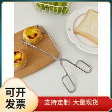 M2O8批发穆尼 ins韩式不锈钢食物夹烘焙面包夹子冰块夹烧烤工具煎