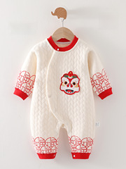 Newborn baby clothes, celebration dress for baby, 1-month-old baby, pure cotton warm birthday suit, first-year-old baby, New Year's baby outfit, 100th-day baby clothing