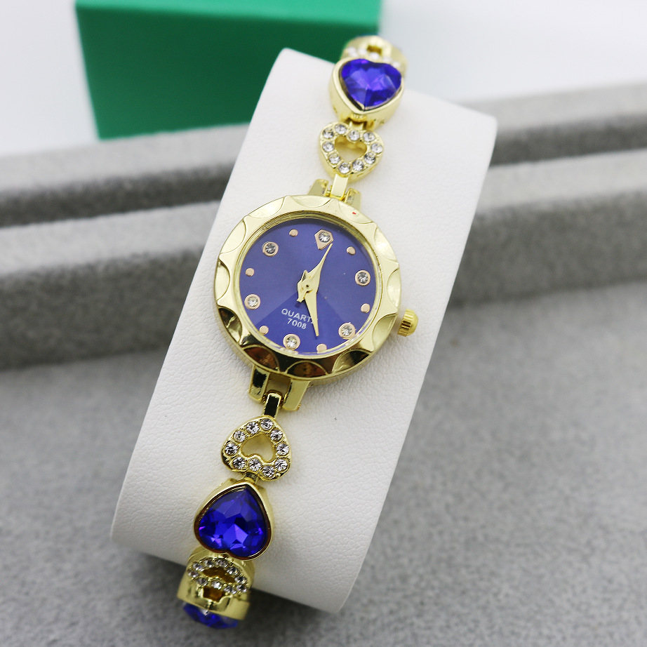 Casual Shiny Stainless Steel Jewelry Buckle Heart Shape Quartz display picture 12