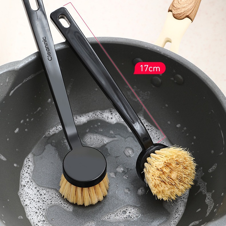 Japan AISEN brush pot artifact long handle brush is not easy to get oil does not hurt the pot washing brush kitchen cleaning pot brush