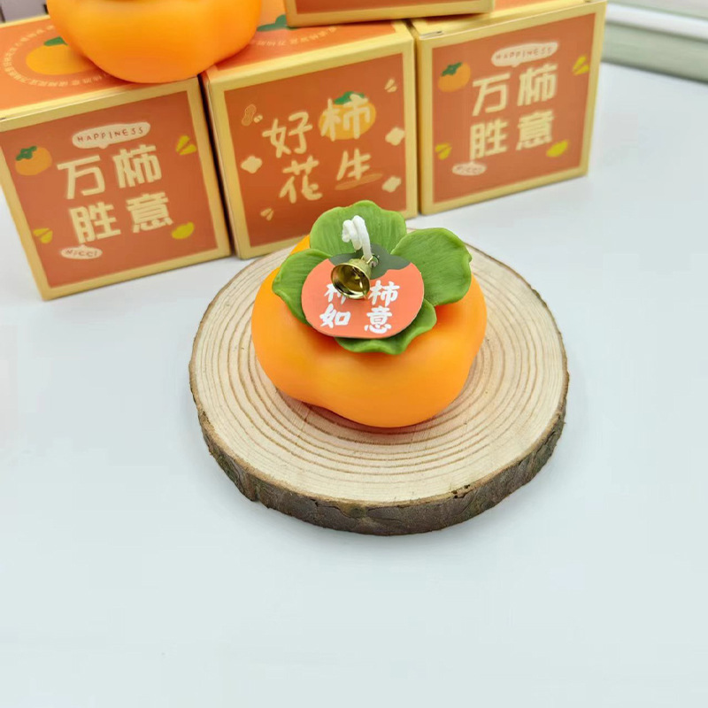 生柿アロマセラピーキャンドル缶大豆ワックス女の子の誕生日プレゼント万柿如意結婚式購入フルーツお土産バッチ|undefined