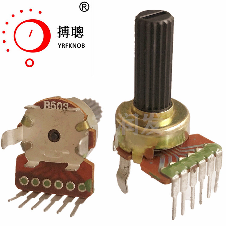 ����ֱ��RK121G˫����λ��6pinB1K��Բ��10mm��ת�ɵ�̼Ĥ��λ��