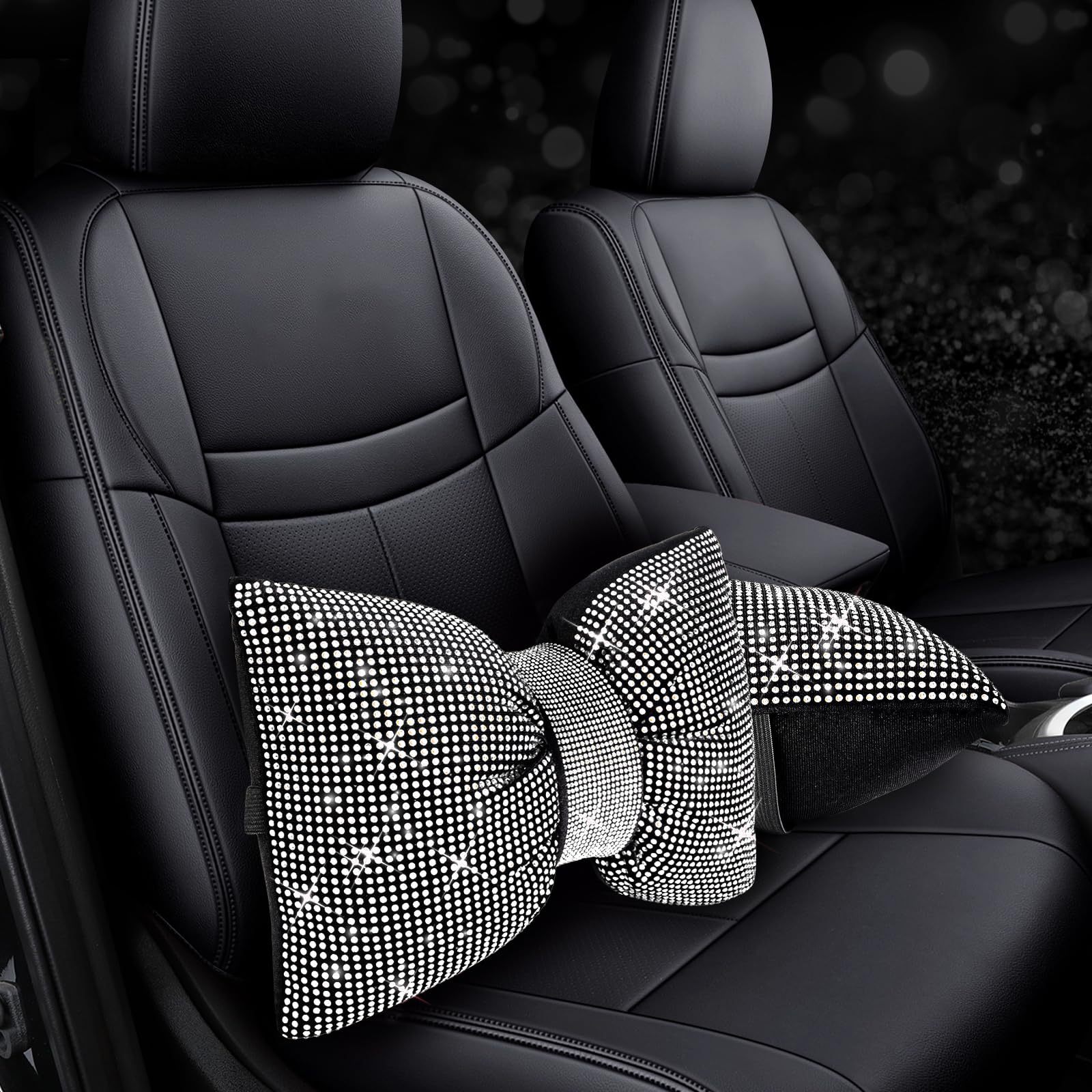 Cross-Border Foreign Trade Wholesale Car Neck Pillow Cushion Pillow Women's Multi-Color Diamond-Encrusted Car Headrest