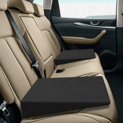Seat Slope Support Cushion — Other Automotive Interior Supplies - with-cloth-cover-2-rear-leveling-pads-black-8cm-thickness-dedicated-to-rear-seat-leveling-pads