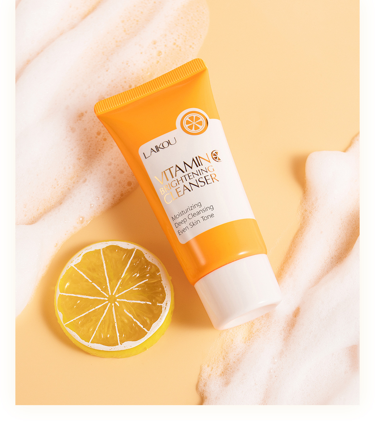 LAIKOU Vitamin C Facial Cleanser 50g skin care facial Cleanser cross-border supply Shopee lazada supply undefined