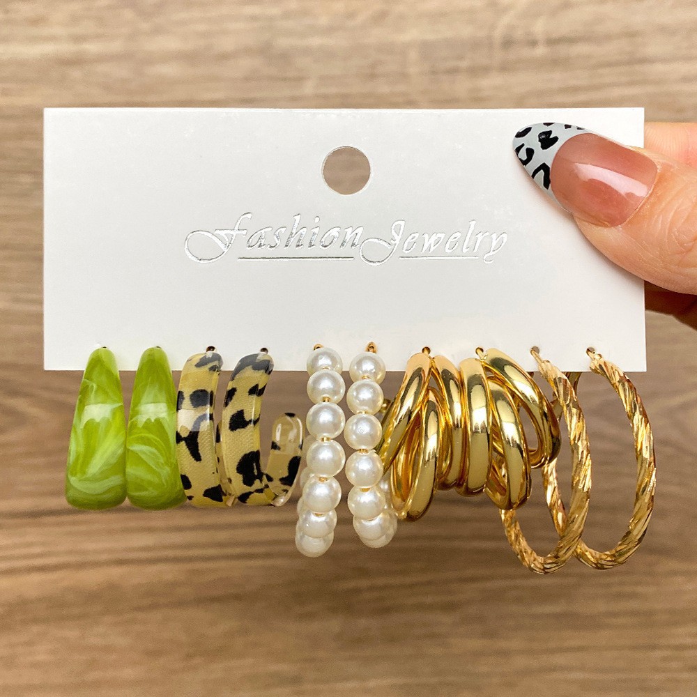 Geometrisches Ohrhänger Set Modisch Einzigartig Für Damen_voghion.com