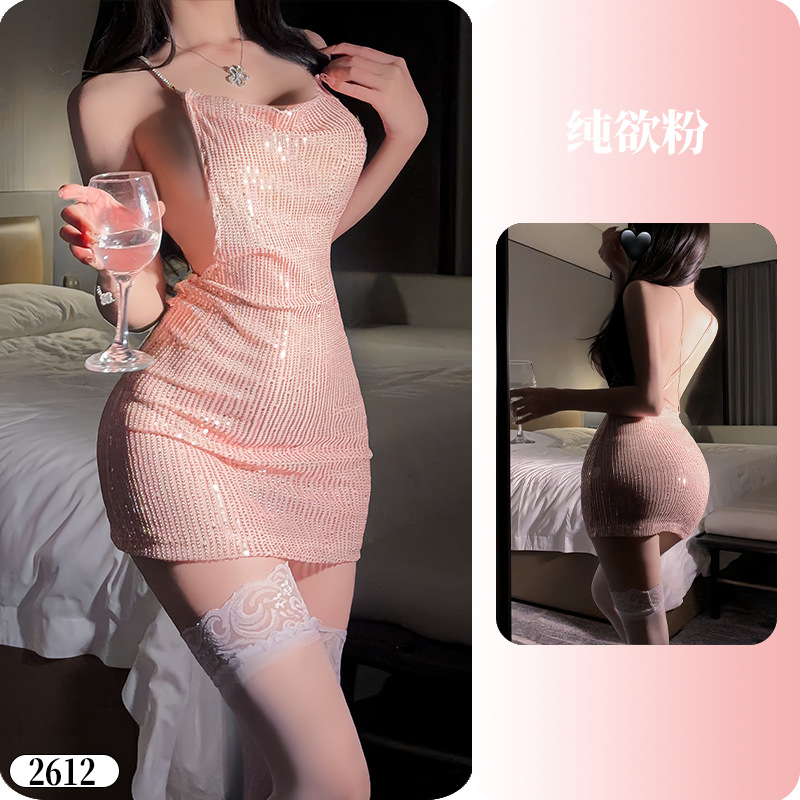 Conjunto de Lencería Erótica con Falda de Nailon, Elastano, para Ocio en Casa y Citas image 25