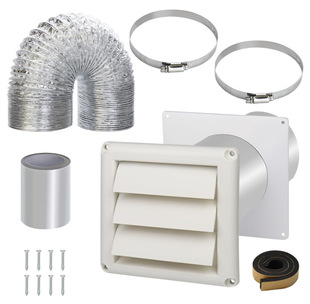 Dryer Vent Kit /Duct Connector Wall Plate 4inch Ventilation Kit Flue Pipe