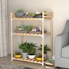 Showy Flower trellis solid wood simple and easy Assemble indoor a living room Scindapsus Chlorophytum multi-storey solid wood balcony Wooden flower