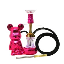 中东阿拉伯水烟 树脂工艺水烟 爱心熊造型水烟 酒吧灯光水烟 hook