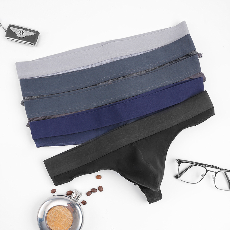 Factory direct wholesale sexy low waist men's underwear pure cotton pure wind sexy personality hot wide bottom