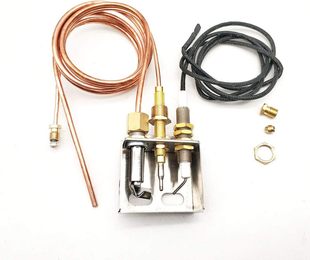 Gas Brazier with gas cover ignition needle female fire assembly with copper pipe connecting tube electronic wire brass screw accessories