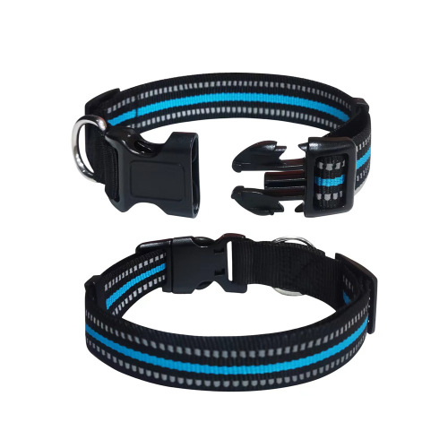 Wholesale Large and Small Dog Collars, Four-Season Reflective Collars for Cats, Striped Pet Necklaces