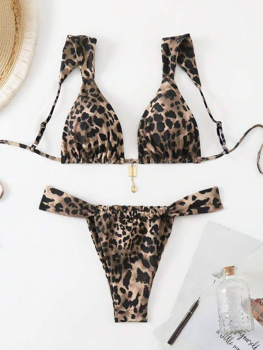 GraceChic 2025 New European And American Swimwear Sexy Cross-Border Bikini Printed Tie High-End Hot Girl Pure Desire Swimsuit For_voghion.com