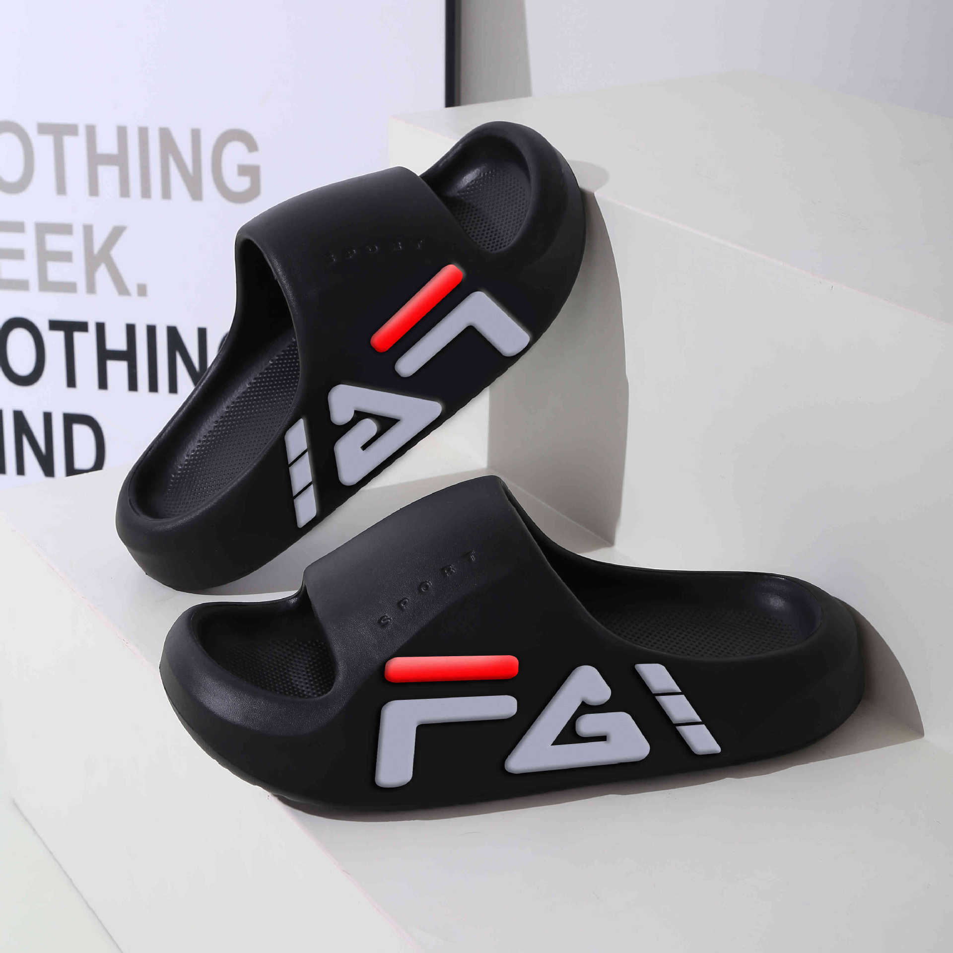 2024 zapatillas de hombre de verano interior ligero pedazo de mierda no olor a los pies se puede usar fuera anti-deslizante zapatillas deportivas de baloncesto