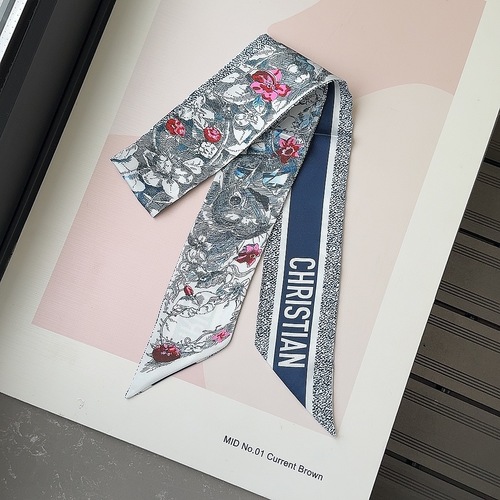 New style rabbit bag scarf long strip small bow tie narrow hair band wrapped around the handle of the lady's handbag and tied with a ribbon 