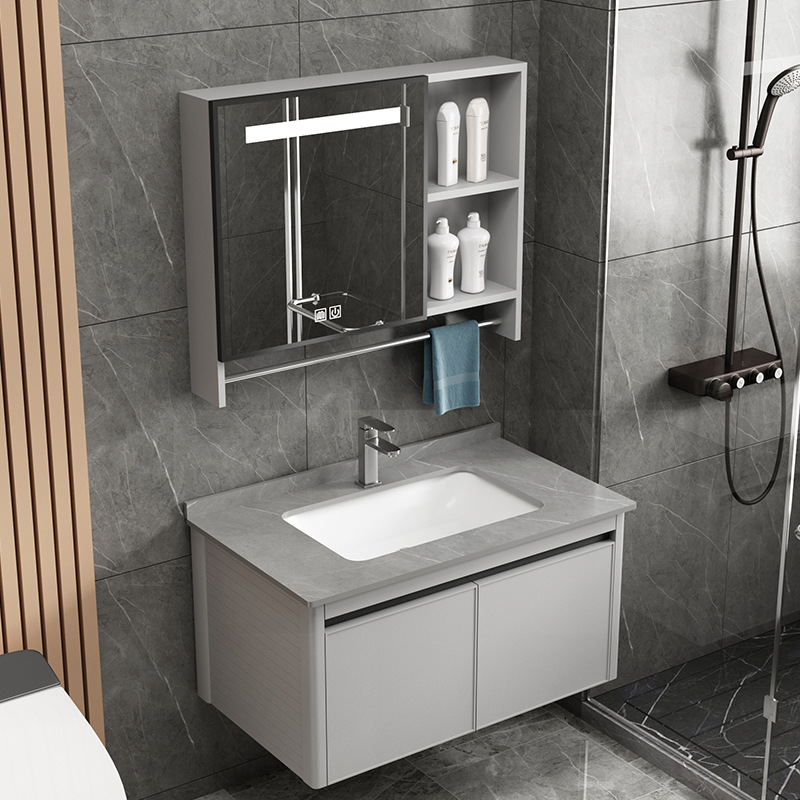 Panal de aluminio gabinete de baño integrado lavabo cuarto de baño lavabo de aleación de aluminio espacio de baño mesa de lavado