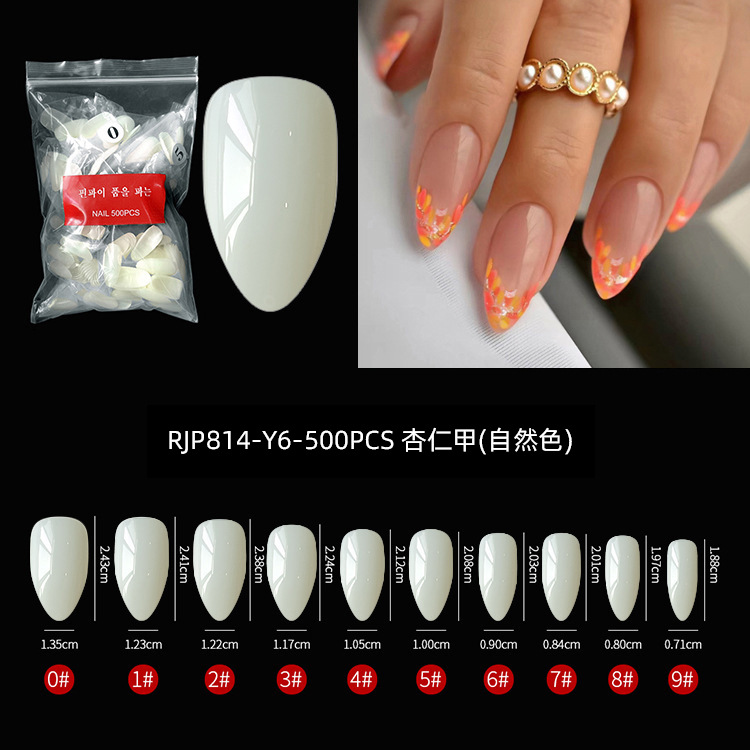 500 piezas de puntas de uñas blancas en una bolsa, varios estilos de uñas suaves sin pliegues, puntas de uñas transparentes, puntas de uñas especiales para uñas postizas. image 24
