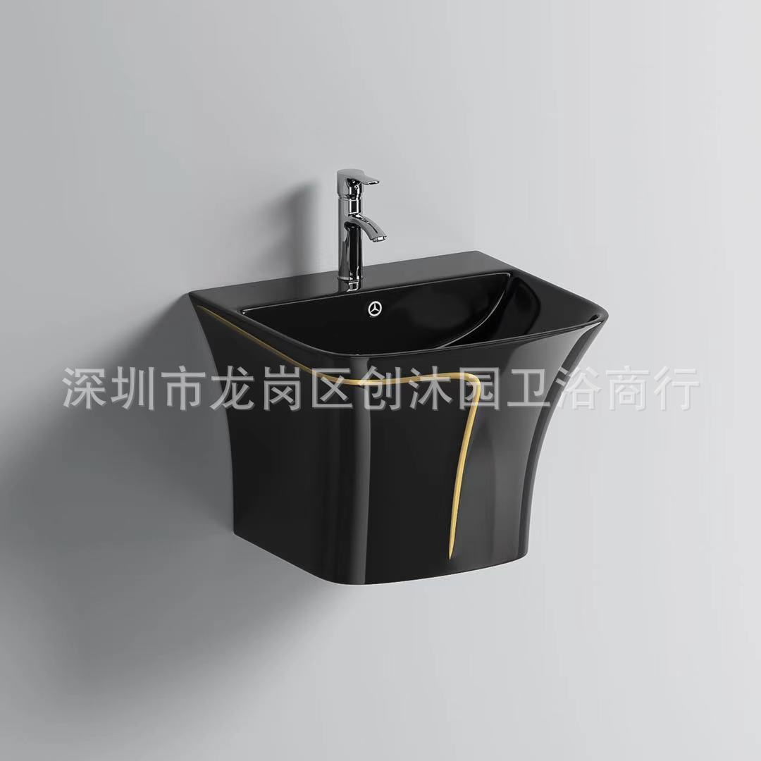 Comercio exterior exportación de lavabo colgante de color lavabo de cerámica lavabo de inodoro de color blanco cheongsam lavabo colgante lavabo