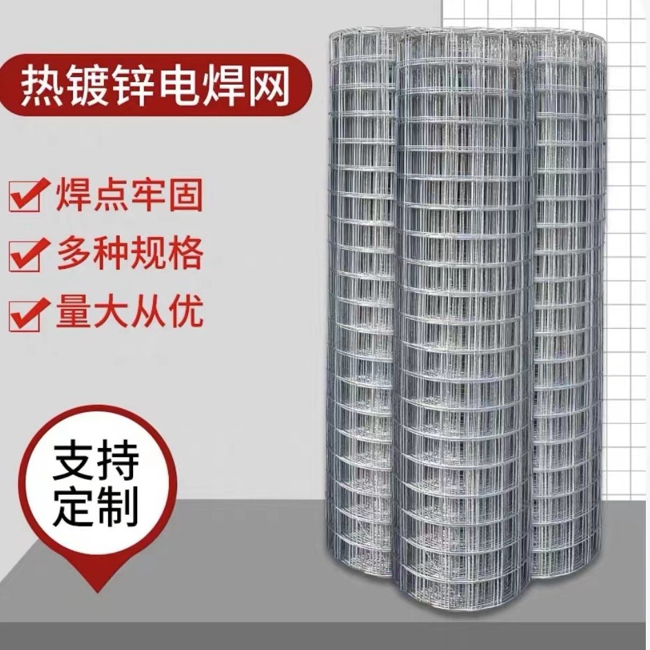 镀锌铁丝网电焊网片建筑网格养殖隔离网加粗狗笼子钢丝围栏防护网