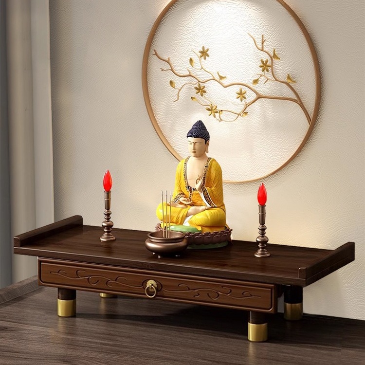 Small Altar for Home Use, Non-Solid Wood Buddha Table Cabinet