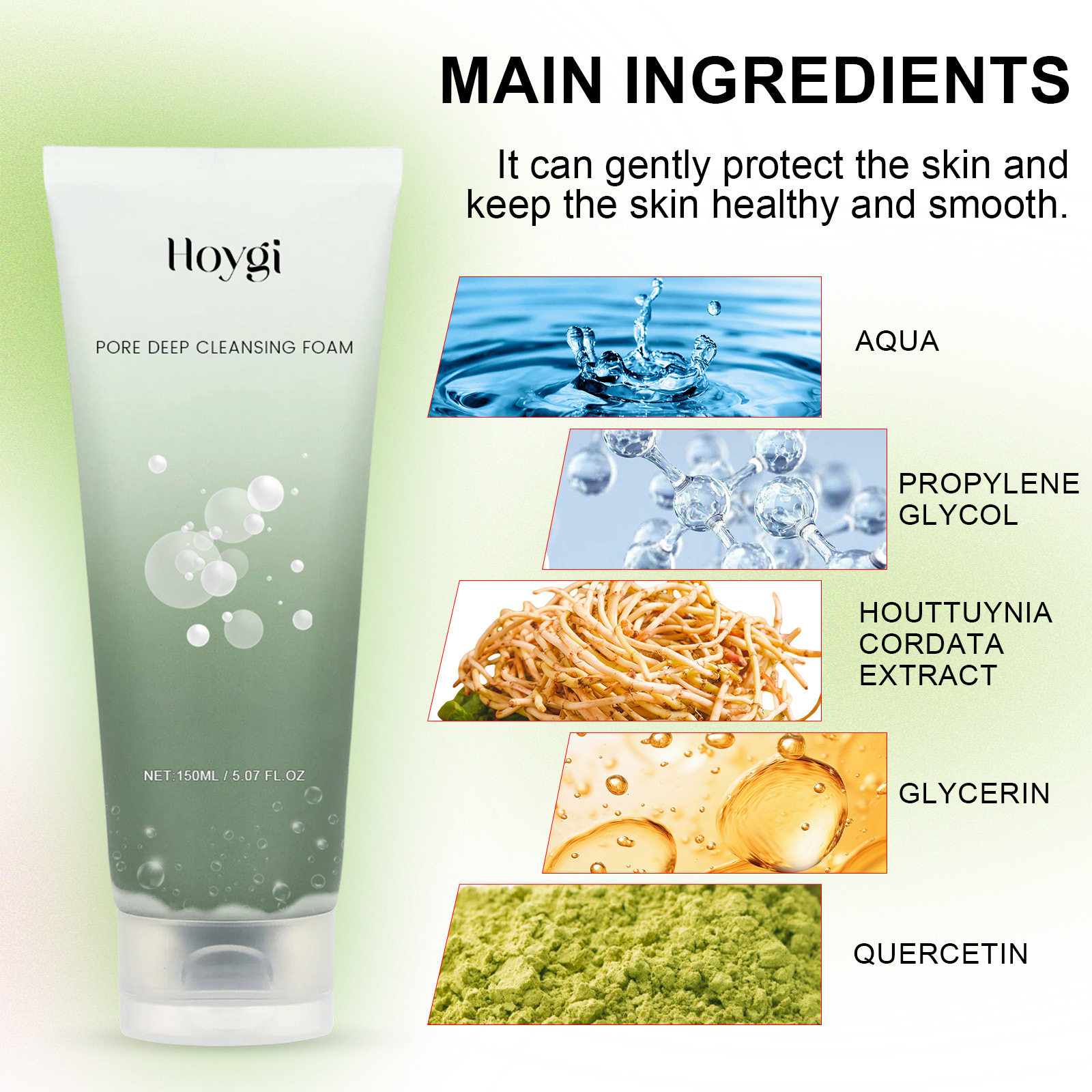 Le nettoyant nettoyant pour pores Hoygi illumine la peau du visage, nettoie en profondeur les marques d'acné, nettoie, hydrate et hydrate_voghion.com
