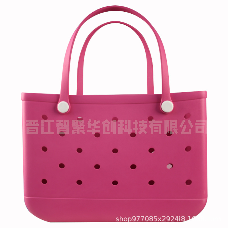 Eva bolsa de playa bolsa de agujero ligera europea y americana moda diy bolsa de mano de gran capacidad bolsa de hombro especial junto al mar