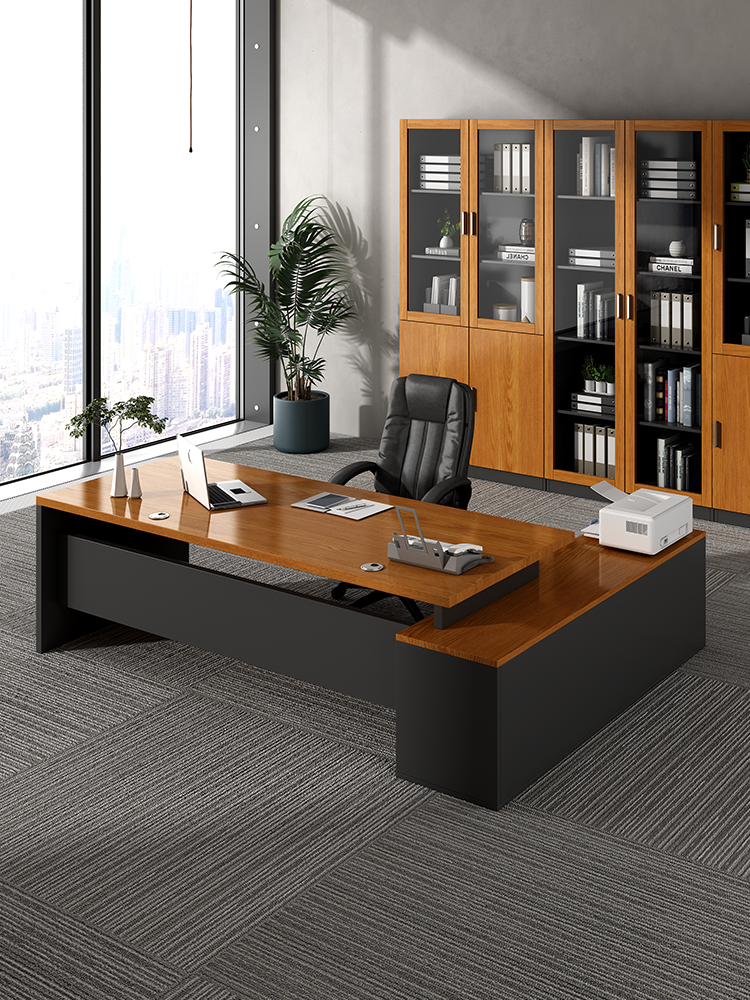 A6L Office Desk Simple Modern Office Furniture Table and Chair Combination Manager President Single Desk Executive Desk Old