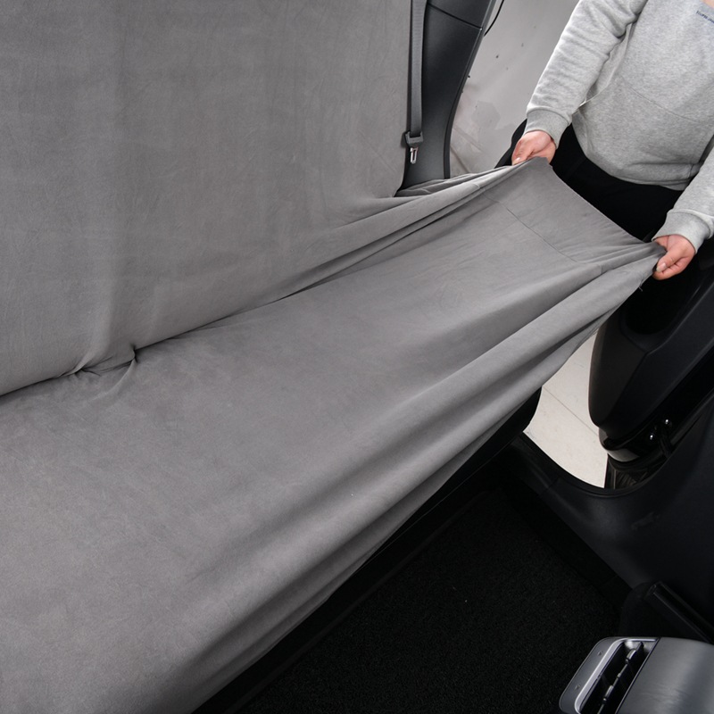 Elastic Car Seat Cover, Derong Rear Seat Cushion Cover, Seat Cushion, Backrest and Headrest Integrated Cover, Dust-Proof and Stain-Resistant, Single Layer