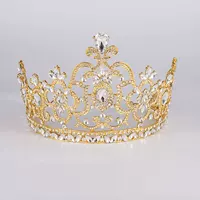 Французский конкурс красоты корона сплава стразы большая корона роскошная атмосферная барочная корона короны невесты головные уборы оптом