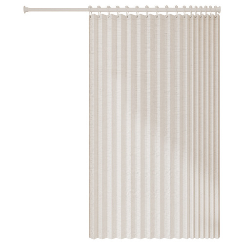 Wooden High-Temperature Setting Invisible No-Hole Shower Curtain Folding Set Dry Wet Separation Waterproof Moldproof Bathroom Partition Curtain