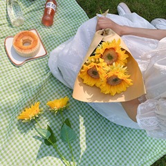 Sunflower artificial flower ins sun flower hand held flower bouquet picnic fake flower photo props decoration travel flower